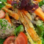 Austernpilz-Salat mit Baba Ganoush