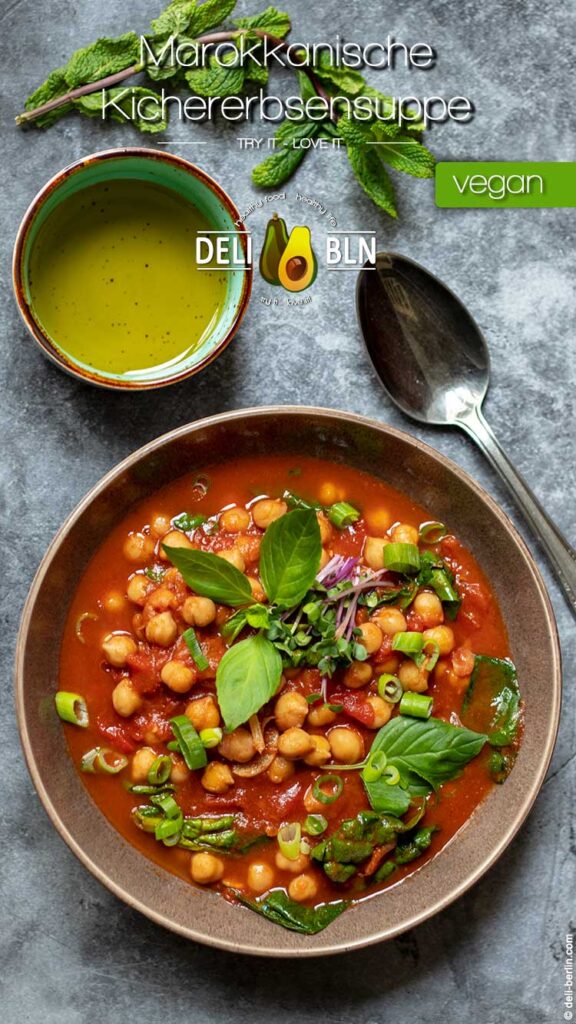 vegane Marokkanische Kichererbsen-Suppe