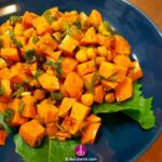 herzhafter marokkanischer Süßkartoffelsalat - vegan