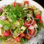 Rezept: Wassermelonen-Avocado-Salat mit Fetakäse - vegetarisch