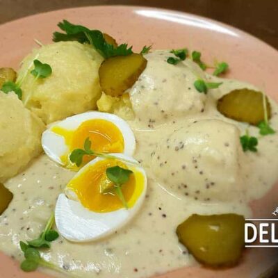 Rezept: Senfeier mit Kartoffelpüree - ein Klassiker der deutschen Küche