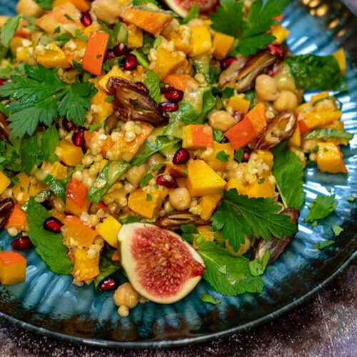 Marokkanischer Salat mit Buchweizen und Kürbis