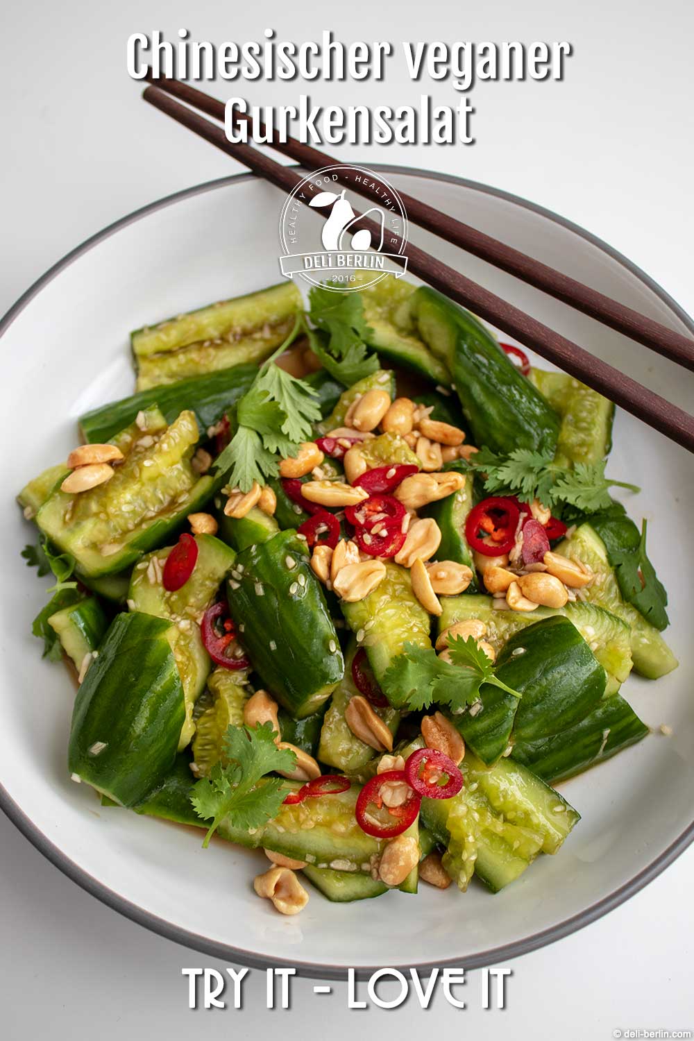 chinesischer veganer Gurkensalat